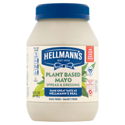 Hellmann's Plant Based Mayo Spread & Dressing, 30 fl oz, 30 Fluid ounce