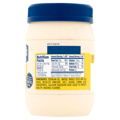 Mayonnaise Nutrition Facts Label Besto Blog