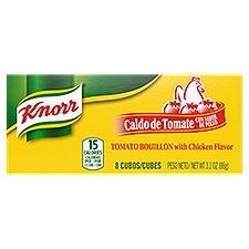 Knorr Tomato Bouillon with Chicken Flavor, 8 count 3.1 oz