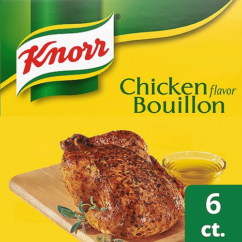 6 cubes. Knorr Bouillon Cubes Chicken (2.3oz) adds a bold taste of chicken to your favorite recipe.