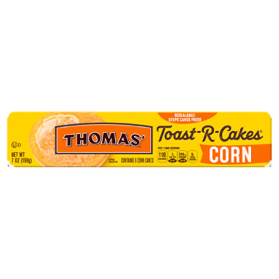 Thomas' Toast-R-Cakes Corn Cakes, 6 count, 7 oz, 7 Ounce