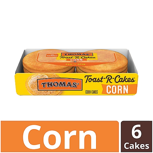 Thomas' Toast-R-Cakes Corn Cakes, 6 count, 7 oz