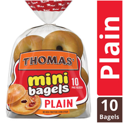 Thomas' Plain Mini Bagels , 10 count, 15 oz