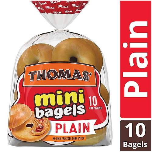 Our pre-sliced Plain Mini Bagels are perfect for kids, but make a great snack for adults, too.