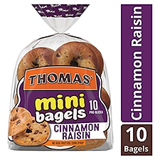 Thomas' Cinnamon Raisin Mini Bagels, 10 count, 15 oz