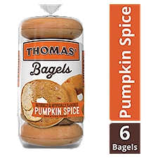 Thomas' Pumpkin Spice Bagels Limited Edition, 6 count, 1 lb 3 oz