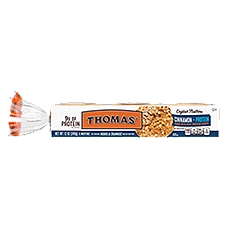 Thomas' Nooks & Crannies Cinnamon Protein, English Muffins, 12 Ounce
