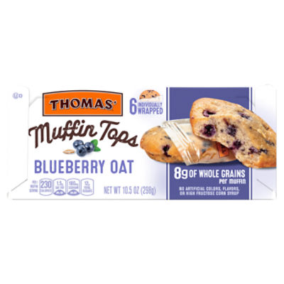 Thomas' Blueberry Oat Muffin Tops, 6 count, 10.5 oz ShopRite