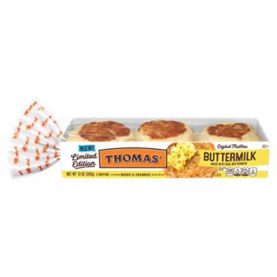 Thomas' Buttermilk English Muffins Limited Edition, 6 count, 13 oz, 13 Ounce