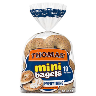 Thomas' Everything Mini Bagels, 10 count, 15 oz ShopRite