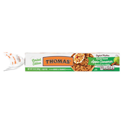 Thomas' Apple Cinnamon English Muffins Limited Edition, 6 count, 13 oz