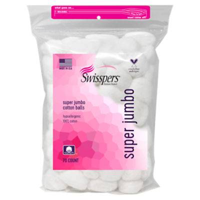  Swisspers Cotton Balls Jumbo Plus Size, 70 Count (Pack of 3) :  Beauty & Personal Care