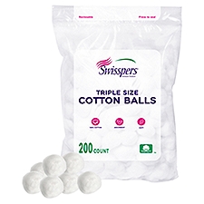 Swisspers Triple Size Cotton Balls, 200 count, 200 Each