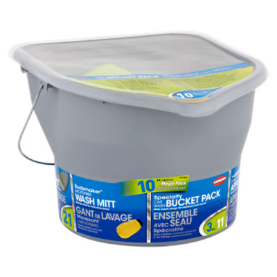 Basic Wash Bucket Kit - 4 piece - Bucket, Guard, Mitt, Drying Towel