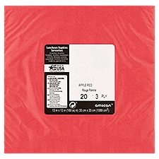 Amscan Luncheon Napkins, Apple Red 3 Ply, 20 Each