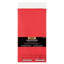 Amscan 54 x 108 In Red Plastic Tablecover