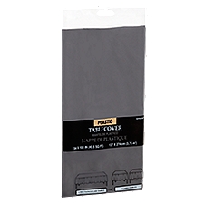 Amscan 54 x 108 In Black Plastic Tablecover, 1 Each