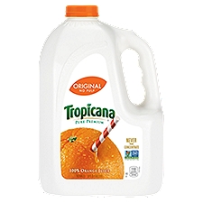 Tropicana Pure Premium 100% Orange Original No Pulp, Juice, 128 Fluid ounce
