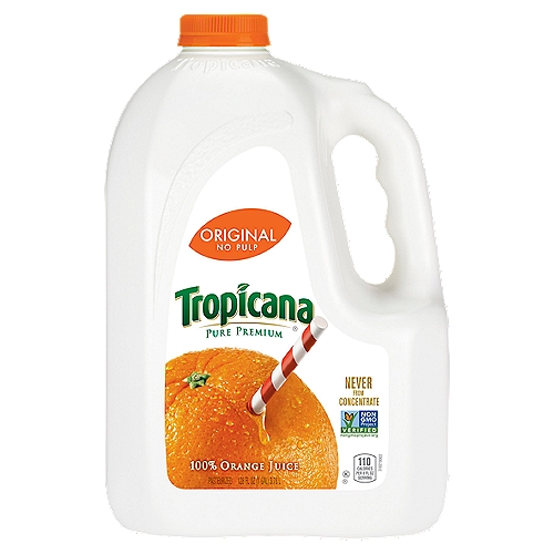 The perfect combination of taste and nutrition! Tropicana Pure Premium® Original is 100% pure orange juice, squeezed from fresh-picked oranges and never from concentrate. No wonder it's the #1 orange juice brand.