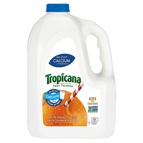 Tropicana Pure Premium® Calcium + Vitamin D is a delicious, convenient way to get more calcium and vitamin D in your diet! It is 100% pure orange juice with added Calcium and Vitamin D.