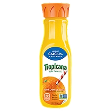 Tropicana Pure Premium No Pulp Calcium + Vitamin D 100% Orange Juice, 12 fl oz