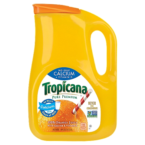 Tropicana Pure Premium® Calcium + Vitamin D is a delicious, convenient way to get more calcium and vitamin D in your diet! It is 100% pure orange juice with added Calcium and Vitamin D.