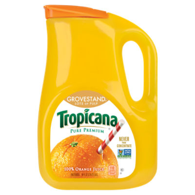 Tropicana Pure Premium Grovestand 100% Juice Orange Lots of Pulp 89 Fl Oz