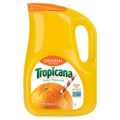 Tropicana Pure Premium 100% Juice Orange Original No Pulp 89 Fl Oz Bottle, 89 Fluid ounce