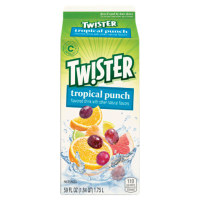 Tw!ster Tropical Punch Flavored Drink 59 Fluid Ounce Paper Carton