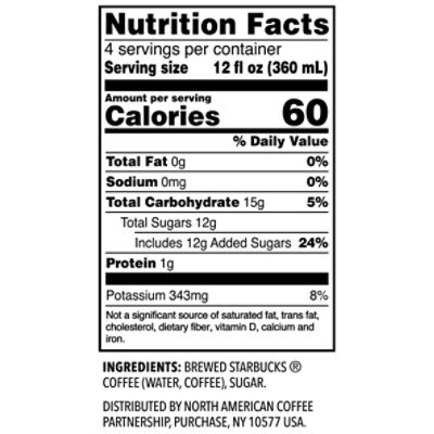 Starbucks Iced Coffee Unsweetened Medium Roast, 48 fl oz