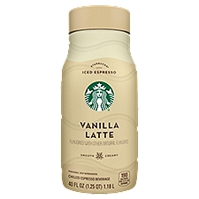 Starbucks Iced Espresso Vanilla Latte Chilled Espresso Beverage, 40 fl oz, 40 Fluid ounce
