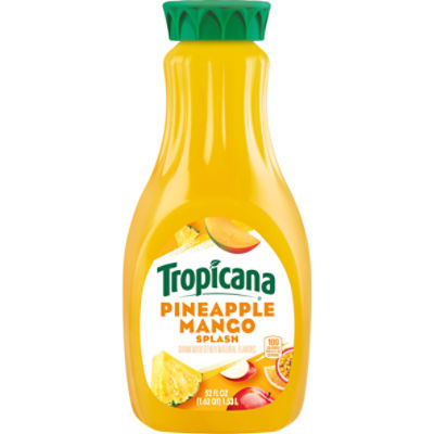 Tropicana Juice Drink, Pineapple Mango Splash, 52 Fl Oz