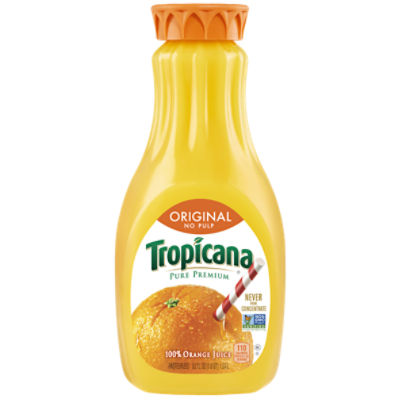 Tropicana Pure Premium Original 100% Orange Juice, No Pulp Orange, 52 Fl Oz, 52 Fluid ounce