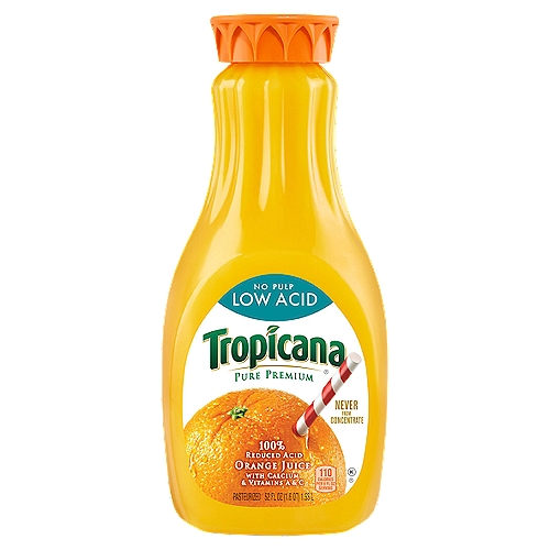 Tropicana Pure Premium Low Acid 100% Juice Orange No Pulp with Vitamins A and C 52 Fl Oz Bottle
Tropicana Juices are a great tasting and easy way to achieve a power-pack of nutrients with no added sugar. Tropicana Juices have the delicious taste you love and are a convenient way to get more Vitamin C in your diet.