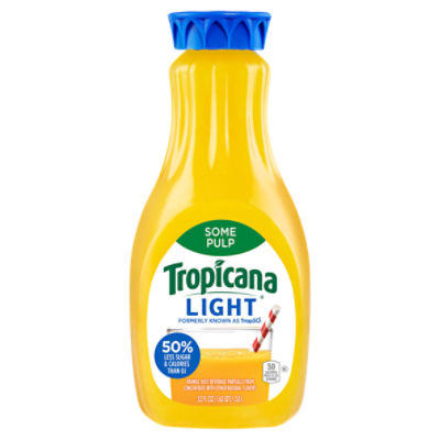 Tropicana Some Pulp Light Orange Juice Beverage, 52 fl oz, 52 Fluid ounce