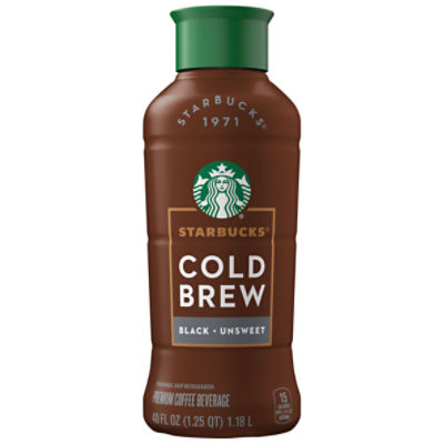 Starbucks Cold Brew Premium Coffee Beverage, Black Unsweet, 40 Fl Oz