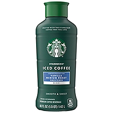 Starbucks Iced Coffee, Vanilla Medium Roast, 48 Fluid ounce
