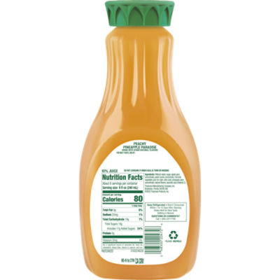 Tropicana Juice Drink, Peachy Pineapple Paradise, 52 Oz - Fairway