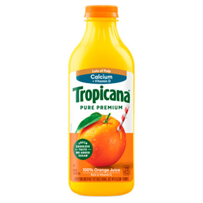 Tropicana Pure Premium Grovestand 100% Orange Juice, Lots of Pulp, with Calcium and Vitamin D, 46 Fl Oz Bottle, 46 Fluid ounce