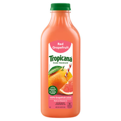 Tropicana Pure Premium 100% Ruby Red Grapefruit Juice, 46 Fl Oz Bottle, 46 Fluid ounce