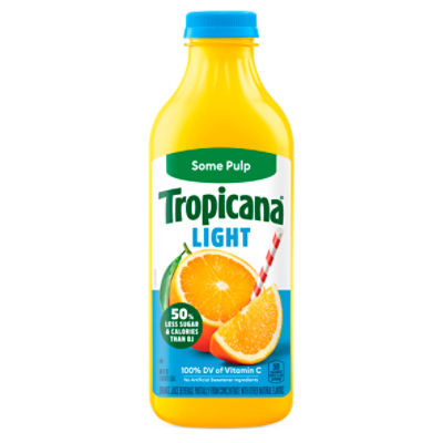 Tropicana Light Orange Juice, Some Pulp, 46 Fl Oz Bottle