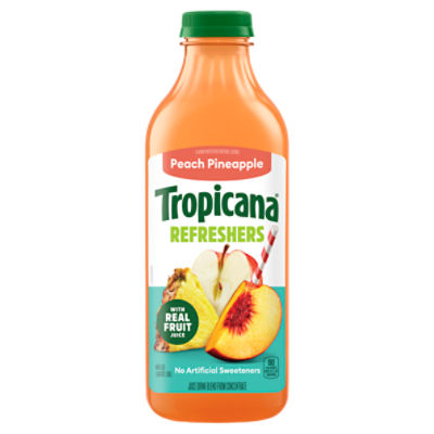 Tropicana Peach Pineapple Juice Drink Blend Refreshers, 46 fl oz