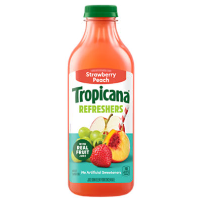 Tropicana Premium Drinks, Strawberry Peach, 46 Fl Oz Bottle