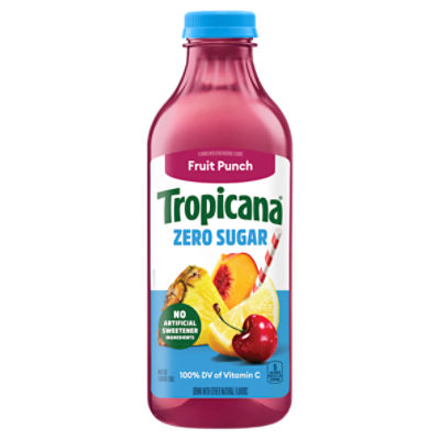 Tropicana Fruit Punch Zero Sugar Drink, 46 fl oz, 46 Fluid ounce