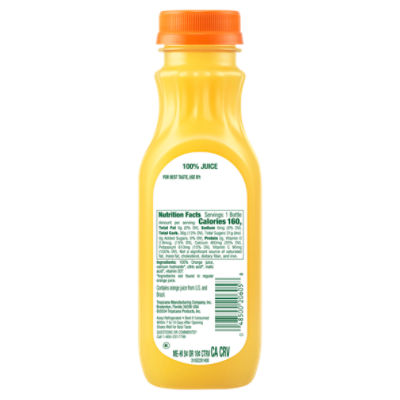 Tropicana Pure Premium Original No Pulp 100% Orange Juice With Calcium, 11 Fl Oz Bottle