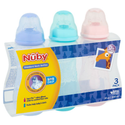 N by Non Drip 10 oz Standard Neck Bottles 0m 3 count