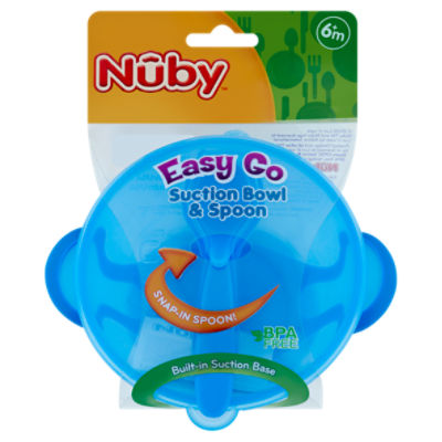 Nûby Easy Go Suction Bowl & Spoon, 6m+, 1 Each