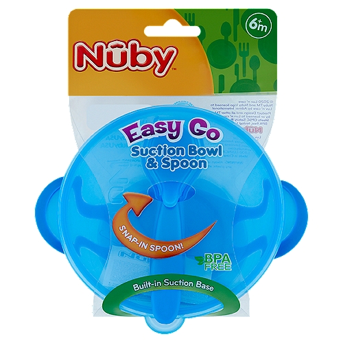 Nûby Easy Go Suction Bowl & Spoon, 6m+