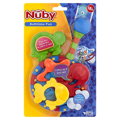 Nuby Splash & Catch Baby Bath-time Children's Fun Fishing Bathroom Toy Set 