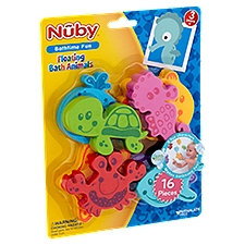 Nûby Floating Bath Animals, 3 years+, 16 count
